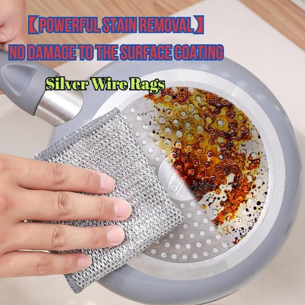 Premium Non-Stick Steel Wool Cleaning Cloth for Kitchen-Microfiber Cleaning Cloths for Household, Kitchen and Car Cleaning