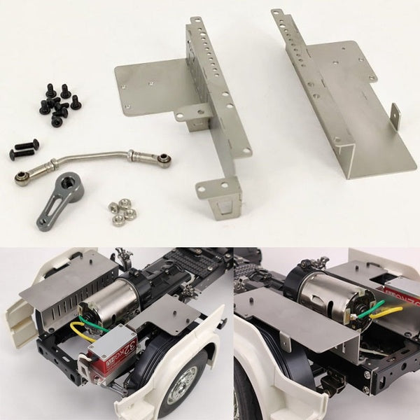 Metal Equipment Mounting Plate for 1-14 Scale Tamiya Remote Control Tractor Truck Model
