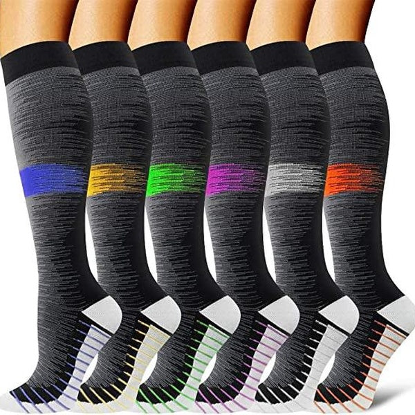 Compression Socks 15-30 MmHg Is Best Athletic & Medical for Men & Women Running Flight Travel Nurse(S-XL)