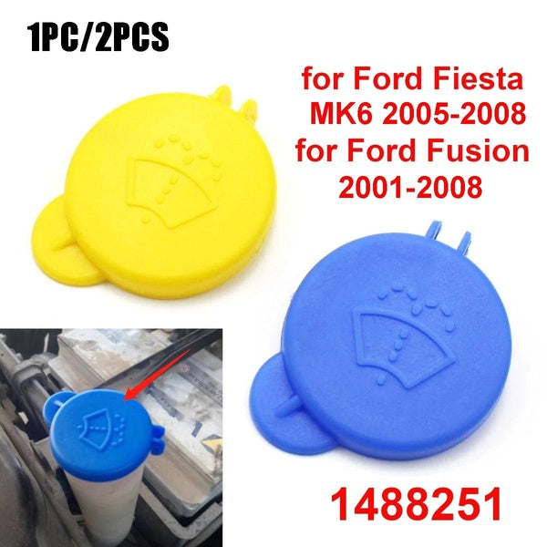 1PC-2PCSCar Windshield Wiper Washer Fluid Reservoir Cap Water Tank Bottle Lid Cover 1488251 for Ford Fiesta-Fiesta MK6 2001-2008