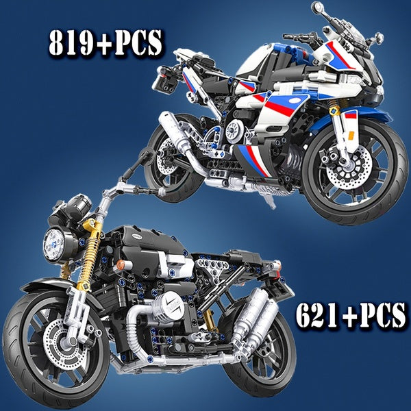 New Motorcycle Building Blocks Toys Motorbikes Model DIY Bricks Kits for Adults Children Kids Gifts