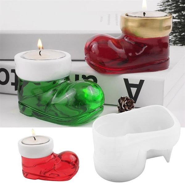 Silicone Casting Mold for Making Small Christmas Boot Shape Holders