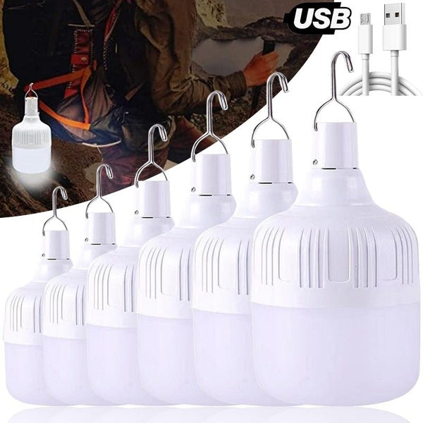 Camping Lantern(1 pc)Dimmable LED Light Bulb 5 Lighting Modes USB Rechargeable Hanging Tent Light High Lumen Portable Emergency Lantern Outdoor Light