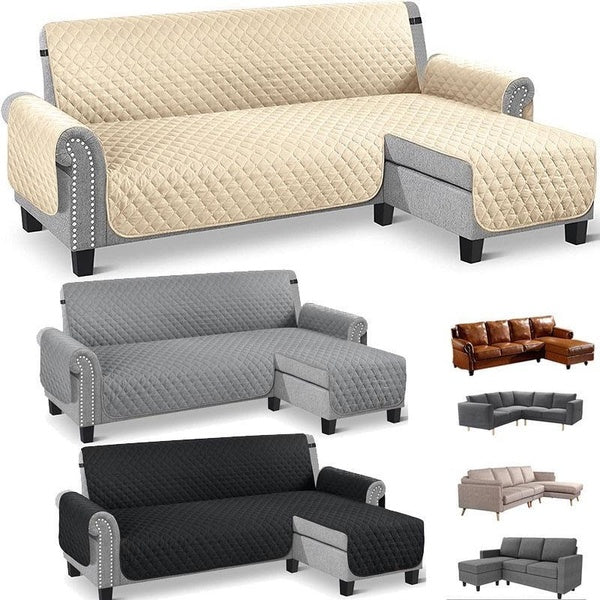 Sofa Slipcover L Shape Sofa Cover Sectional Couch Cover Chaise Lounge Cover Furniture Protector Cover for Pets Kids Children Dog Cat (small-large,4 C