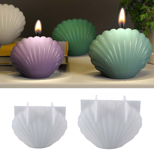 DIY Silicone Seashell Candl Making Mold Resin Epoxy Art Soap Making Moulds 3D Scallop Shaped DIY Craft Cake Fondants Molds Home Decorations Craft Mak