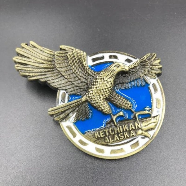 Metal 3d Eagle Refrigerator Magnet Free Flying Three-dimensional Magnetic Commemorative Collectible