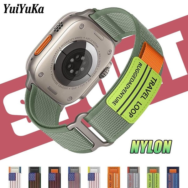 YuiYuKa Nylon Band for Smart Watch Ultra-Ultra 2 49mm Series 10 46mm 42mm 9 8 7 45mm 41mm for Smartwatch Series SE 6 5 4 3 2 1 44mm 40mm 42mm 38mm,