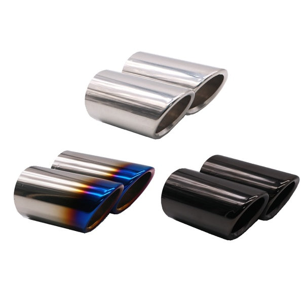 2 PCS Car Rear Exhaust Tail Pipe Muffler Throat Outlet Nozzle For BMW E90 E92 325i 328i 2006 - 2010 F10 F11 F18 520i 523i 525i 528i