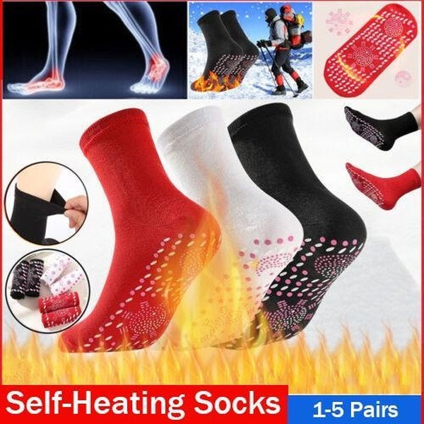 1-2-3-5Pairs Self Heated Socks Magnetic Therapy Comfortable Warm Massage Socks Pression Winter Self-heating Magnetic Women Socks