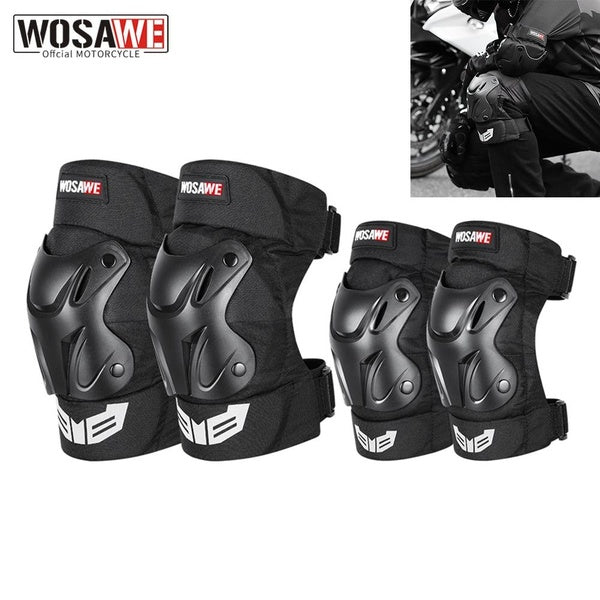 WOSAWE Cycling Knee Pads Elbow Brace Sets MTB Mountain Bike Knee Protective Gear Guards Body Armor Safety