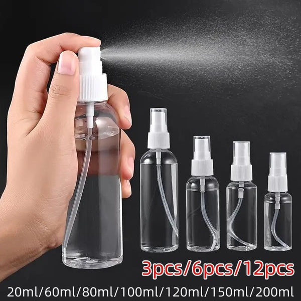 3pcs-6pcs-12pcs Plastic Spray Bottle Fine Mist - Refillable, Reusable, Portable Sprayer, Travel Size, Leak Proof Spray Bottles for Household Use, Ess