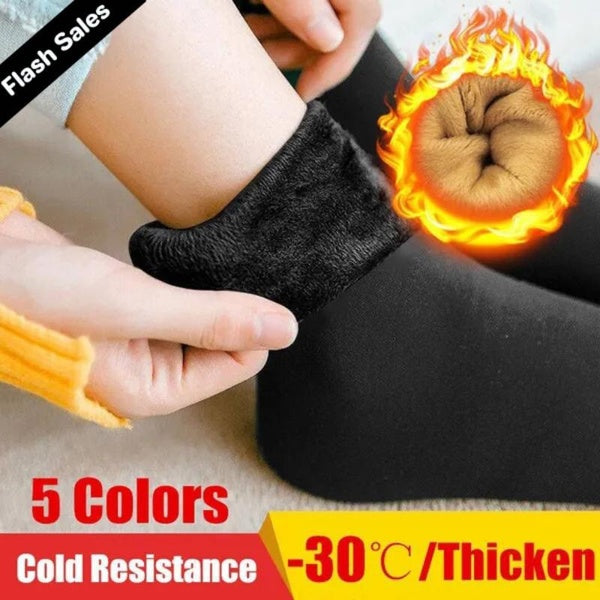 Winter Warm Thicken Plush Velvet Thermal Snow Socks Seamless Floor Sock for Women