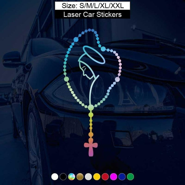 1PC Car Stickers Jesus Cross Reflective Vinyl Decal Faith Love God Christianity for Automobile Trucks Bumper Windows Laptop Self-adhesive