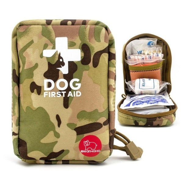 72PCS Portable Pet First Aid Box Dog Survival Kit Military Dog Emergency Rescue Medical Bag Pet Medical Supplies Storage Bag Set