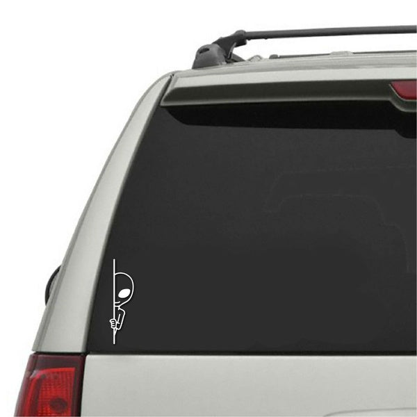 Alien Peek Decal STICKER VINYL DECAL GREYS SPACE VISITORS UFO EXTRATERRESTRIAL