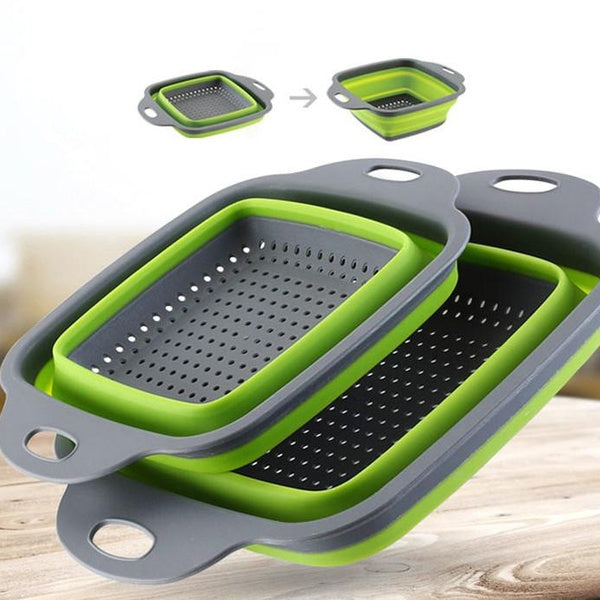 1PC cuisine pliable Silicone passoire crépine évier panier cuisson eau égouttoir cuisine panier crépine Gadget OK 0995