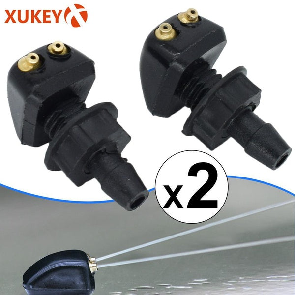Xukey 2PCS Universal Front Windshield Washer Wiper Nozzle Jet Sprayer Sprinkler Water Spout Outlet Adjustment For Toyota Mazda Hyundai