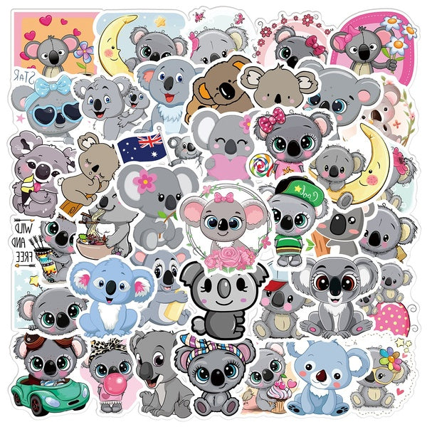 10-50Pcs Kawaii Koala Bear stickers Koala graffiti Stickers for DIY Luggage Laptop Motorcycle Sticker