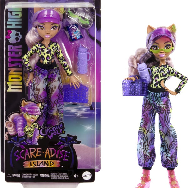 Mattel - Monster High Scare-adise Island Clawdeen Wolf Fashion Doll [COLLECTABLES] Paper Doll