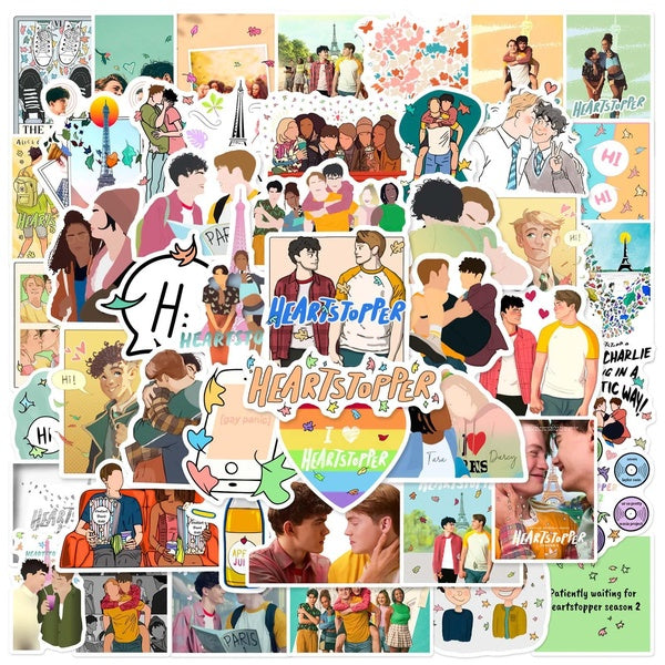 10-50pcs Cartoon Heartstopper stickers Graffiti Stickers for DIY Luggage Laptop Skateboard Motorcycle Bicycle Stickers