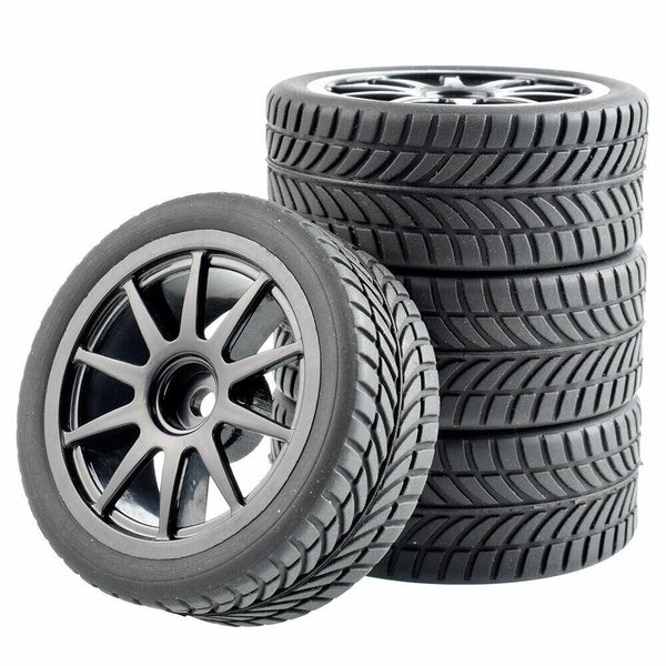 RC 910-6085 Grip Tires & Wheel 4PCS For HSP HPI 1:10 On-Road Speed Car