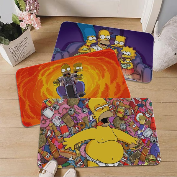 Simpsons-s Floor Mat Nordic Style Home Doormat Bathroom-Toilet Mats Bedroom Bedside Area Rugs