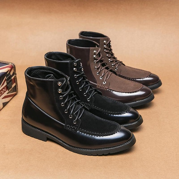 Bottes Martin pour hommes 38-47 Bottes courtes en cuir hautes Bottes de travail Bottes en cuir pour hommes