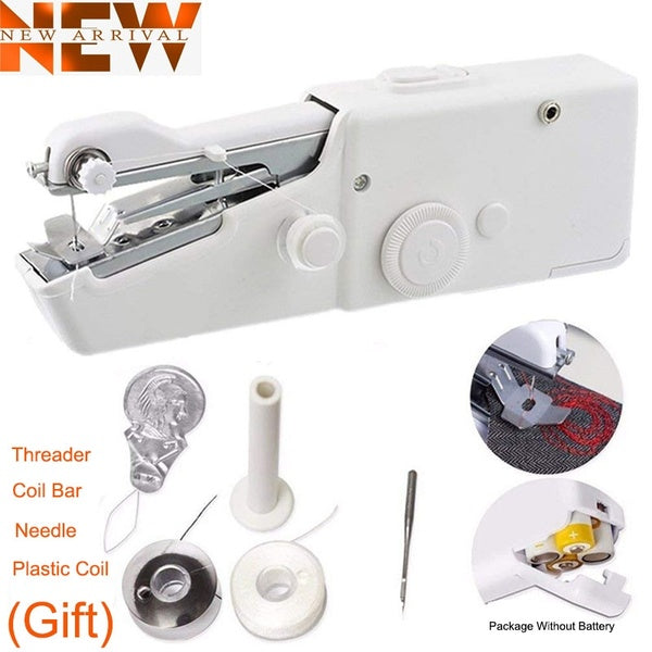 2019 Portable Household Mini Hand Sewing Machine Quick Stitch Sew Needlework Cordless Cloth Fabrics Home Electronic Sewing Machine