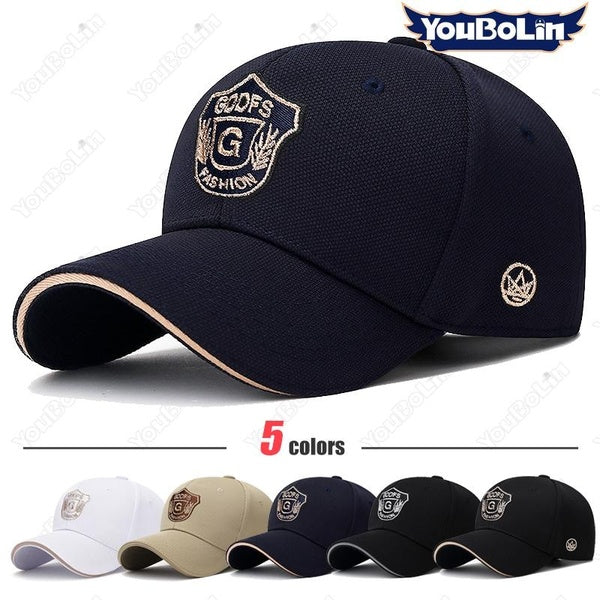 Casquette de baseball brodée avec lettres G décontractées pour hommes et femmes, sport de plein air, course à pied et autres casquettes en langue de