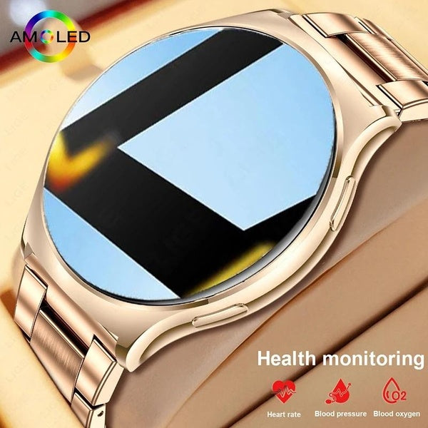 LIGE AMOLED montre intelligente AI voix dames Sport Fitness Bluetooth appel étanche Bracelet traqueur de fréquence cardiaque pour Smartwatch femme