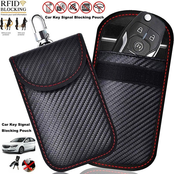 Clé de voiture Blocage du Signal Pochette Clé Fob Protecteur 2-1 Pcs Clé Signal Sécurité Protection Pochette Porte-Monnaie Antivol Accessoires
