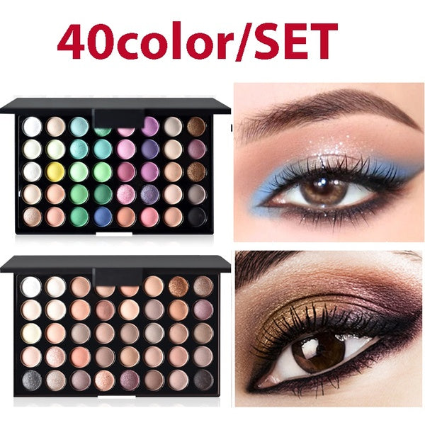 40-color Eye Shadow Matte Pearlescent Earth Color Eye Shadow Box Smoky Makeup Multi-color Eye Shadow Eye Makeup Palette