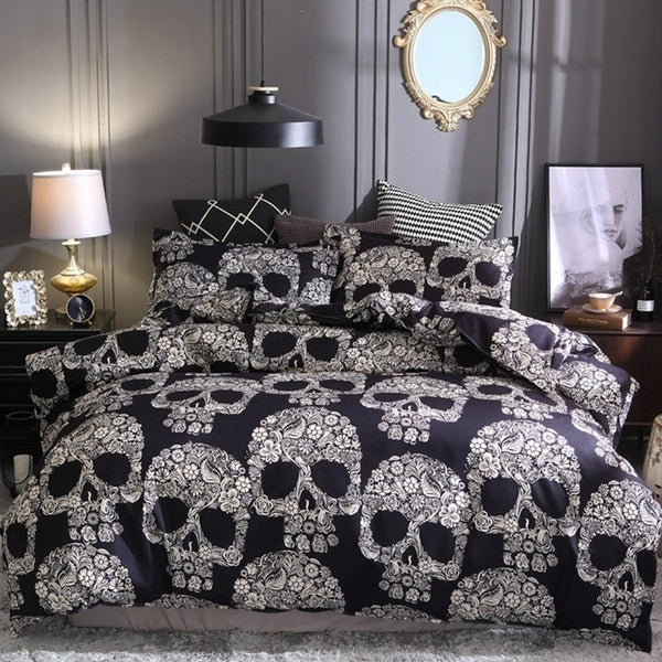 Household Supplies 3D Skull Printed Bedding Sets Single Twin Double Full Queen King Size Duvet Cover with Pillowcase Set