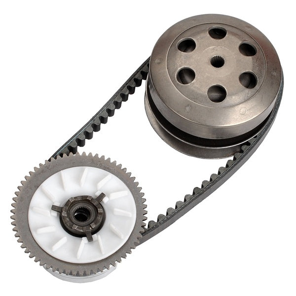 Ensemble d'embrayage Gy6 49-50cc CVT, comprend l'ensemble d'embrayage et l'ensemble de variateur avec courroie 669, adapté pour la moto scooter moteu