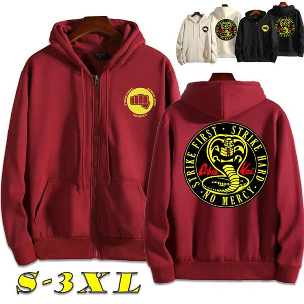 New Printed Loose Men Zipper Hoodie Autumn and Winter Long Sleeved Hoodie Coats Men Casual Cardigan Hooded Sweater Youth Men Sweatshirts Jackets