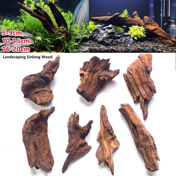1Pcs Wood Natural Trunk Driftwood Tree Aquarium Fish Tank Sinking Wood Stump Aquarium Fish Tank Ornament Micro Landscaping Decoration