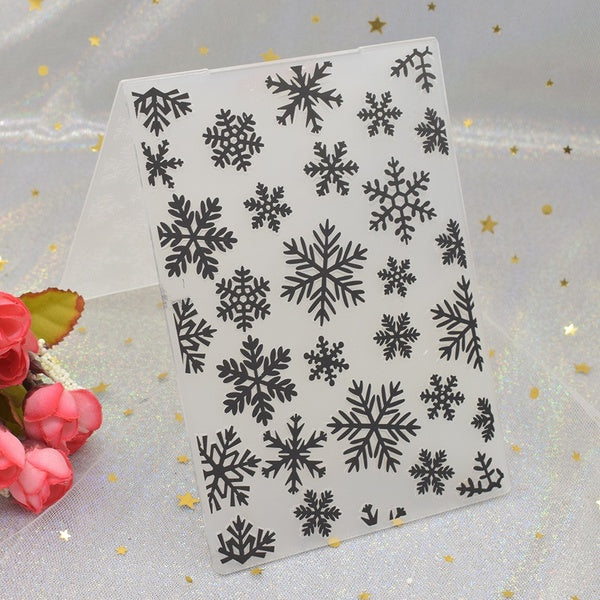 Flocon de neige motif 3D gaufrage dossiers pour bricolage Scrapbooking papier carte faisant artisanat en plastique modèle pochoir 15x10.5 cm