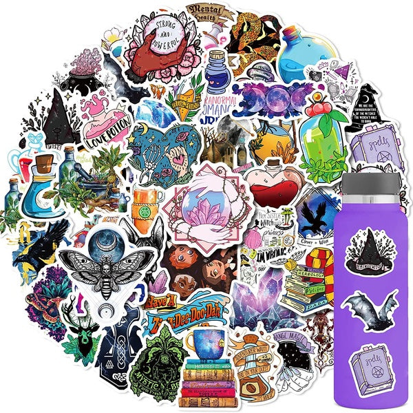 10-50PCS Medieval Magic Stickers Witchy Apothecary Stickers Magic Potion Stickers graffiti Stickers for DIY Luggage Laptop Skateboard Motorcycle Bicy