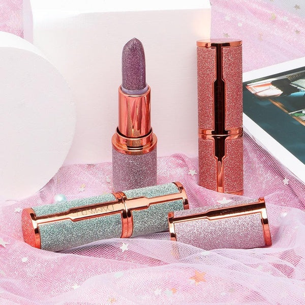 Empty Jelly Lipstick Non-Stick Warm Change Lipstick for Girls Nourishing Glitter Color Changing Lipstick- Nourishing Lipstick with a Matte Finish Wat