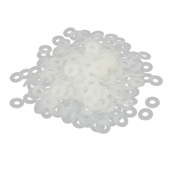 M4x9mmx1mm Nylon Flat Insulating Washers Spacers Fastener grey white 300PCS