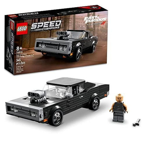 LEGO Speed Champions Fast & Furious 1970 Dodge Charger R-T 76912, Toy Muscle Car Model Kit
