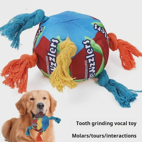 New Pet Dog Toy Twisted Candy Sniffing Ball Dog Toy Grinding Teeth Puzzle Hiding Food Sniffing Ball Pet Bite Resistant Sound Toy