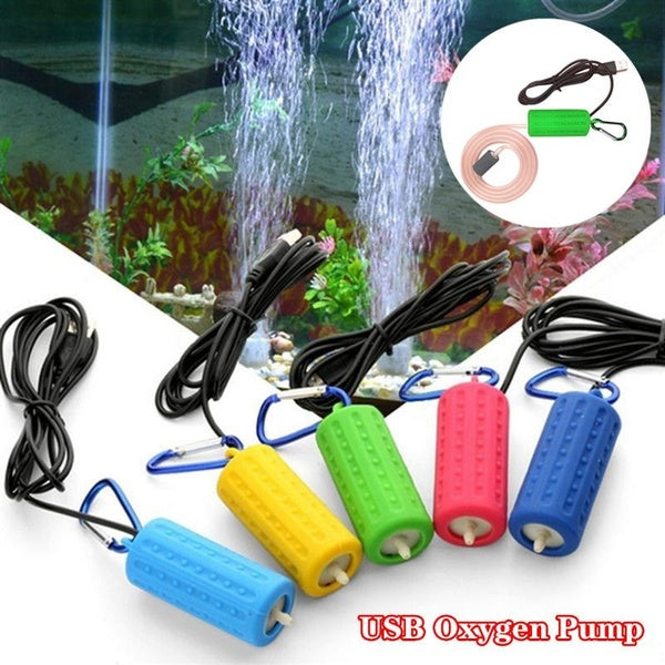 Aquarium Mini Portable USB Aquarium Fish Tank Oxygen Air Pump Mute Energy Saving Supplies Fish Tank Accessories