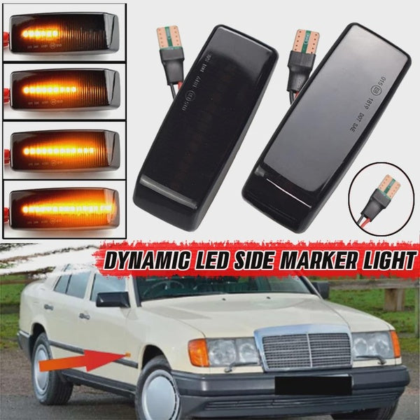 2pcs Side Marker Lights Dynamic LED Turn Signal Lamp Indicator for Mercedes Benz C E S SL CLASS W201 190 W202 W124 W140 R129