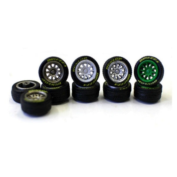 4PCS-SET 1-64 Model Alloy Modified Wheels Tire Hot Wheels Model Modified Car Accessories