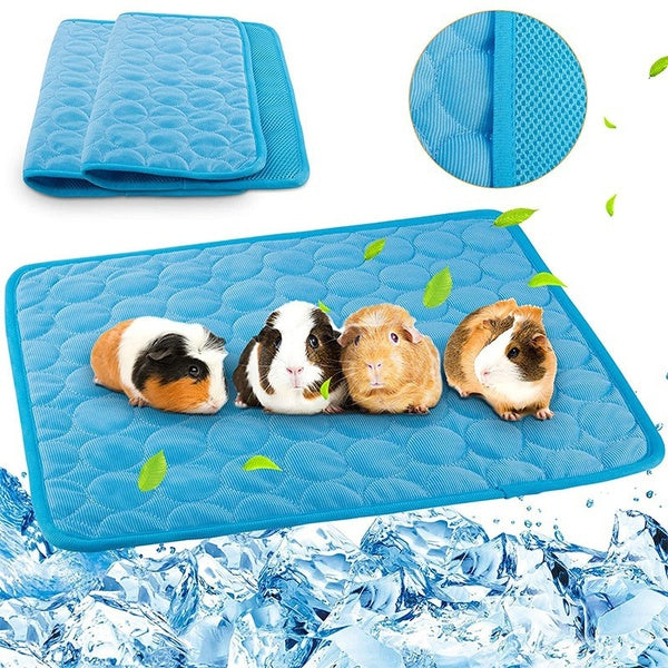 Guinea Pig Cage Liners Summer Small Animal Cooling Mat Breathable Hamster Pee Pad for Rabbit Chinchilla Hedgehogs