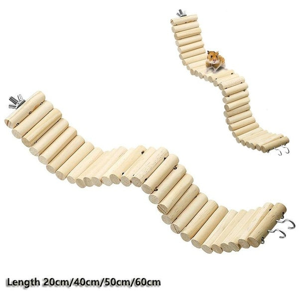 Clôture pour Hamster, hérisson, petite Cage de'séparation pour animaux de compagnie, ornement, échelle en bois, accessoires pour reptiles, jouet d'es