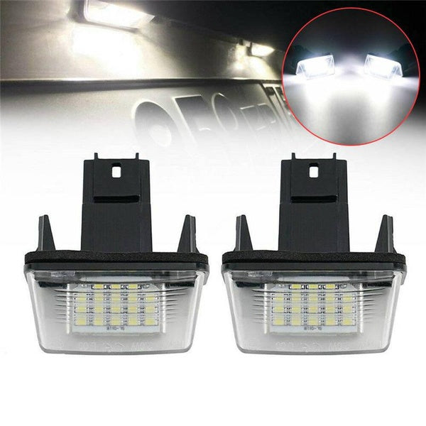 1Pair 6000K Car LED License Plate Light Lamp 18 SMD for Peugeot 206-207-306 - 307-308-406-407 for Citroen C3-C6 Car accessories