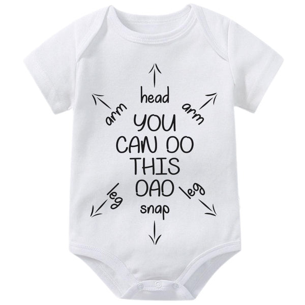 Body pour bébé, You Can Do This Dad - Body cadeau pour la première fois, mignon Creeper Party pour bébé, une pièce pour garçons et filles, body amusa