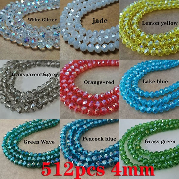 Crystal Oblate Beads Rainbow Loose Beads Suitable for Jewelry Making Pendant Bracelet Accessories DIY Size 4- 6-8-10mm Matron Inn